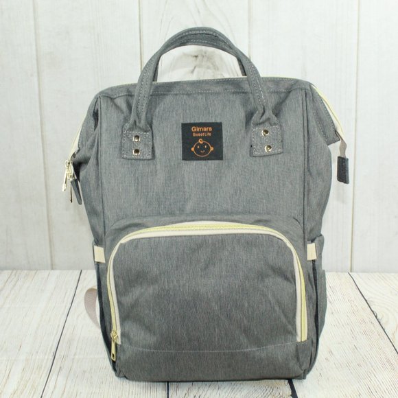Gimars Gray Breathable Waterproof Multi-Functional Maternity Diaper Backpack Bag - Picture 2 of 11